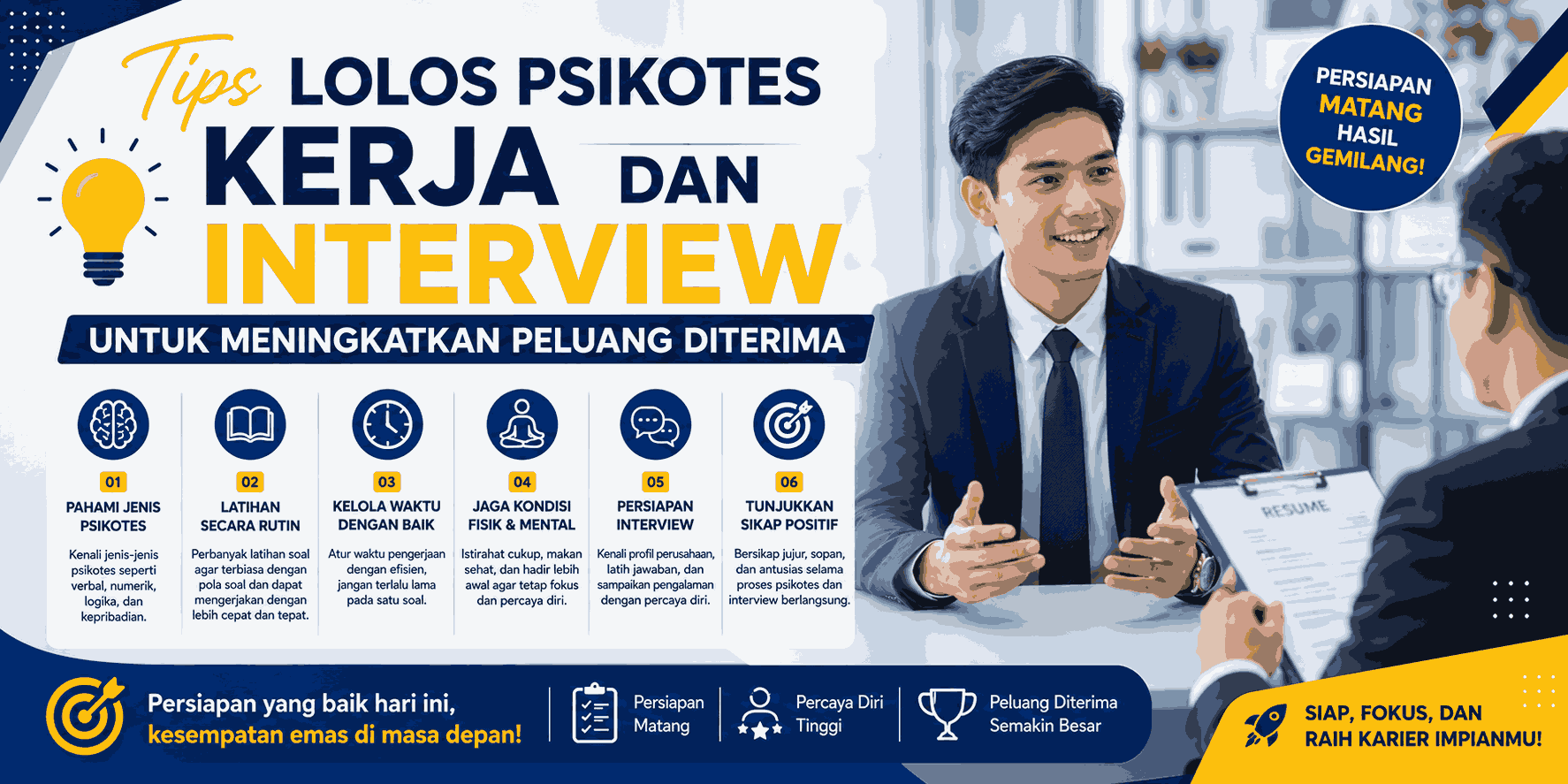 Tips Lolos Psikotes Kerja dan Interview untuk Meningkatkan Peluang Diterima