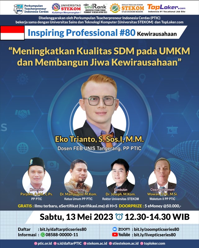 INSPIRING PROFESSIONAL Meningkatkan Kualitas SDM pada UMKM dan Membangun Jiwa Kewirausahaan