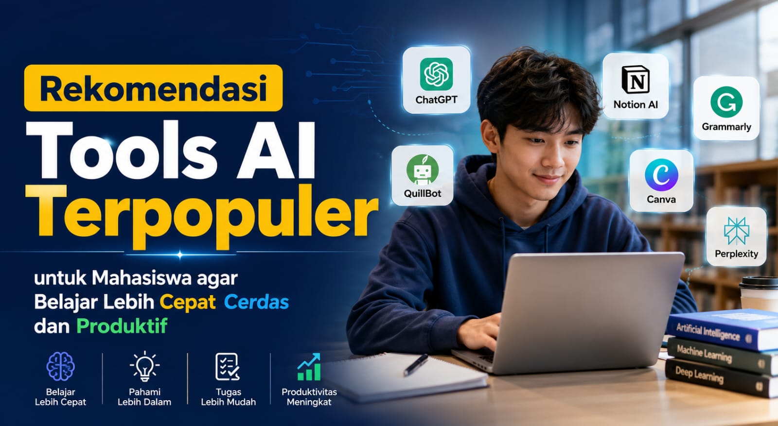 Rekomendasi Tools AI Terpopuler Untuk Mahasiswa Agar Belajar Lebih Cepat Cerdas Dan Produktif