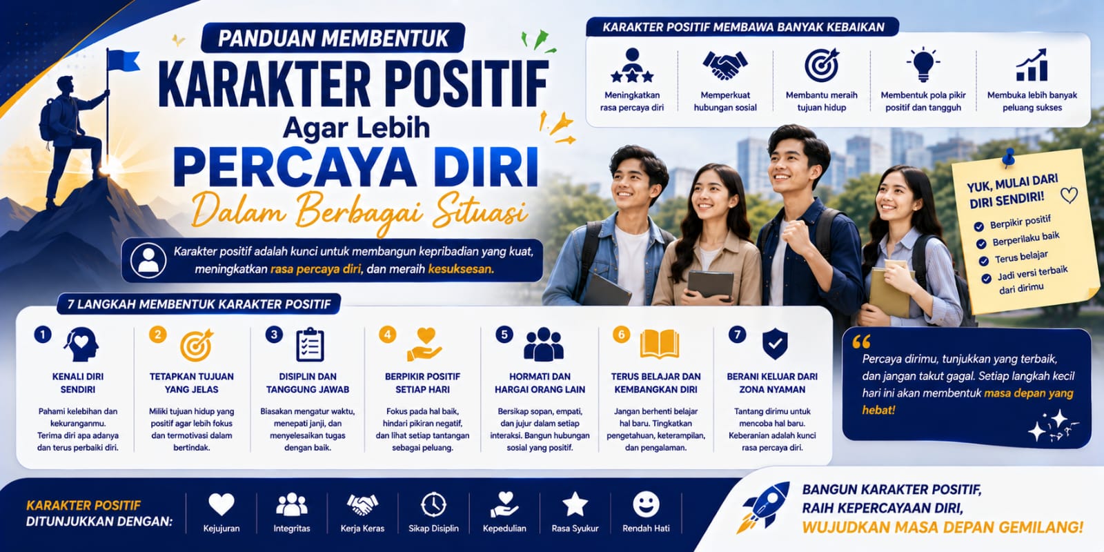 Panduan Membentuk Karakter Positif Agar Lebih Percaya Diri Dalam Berbagai Situasi