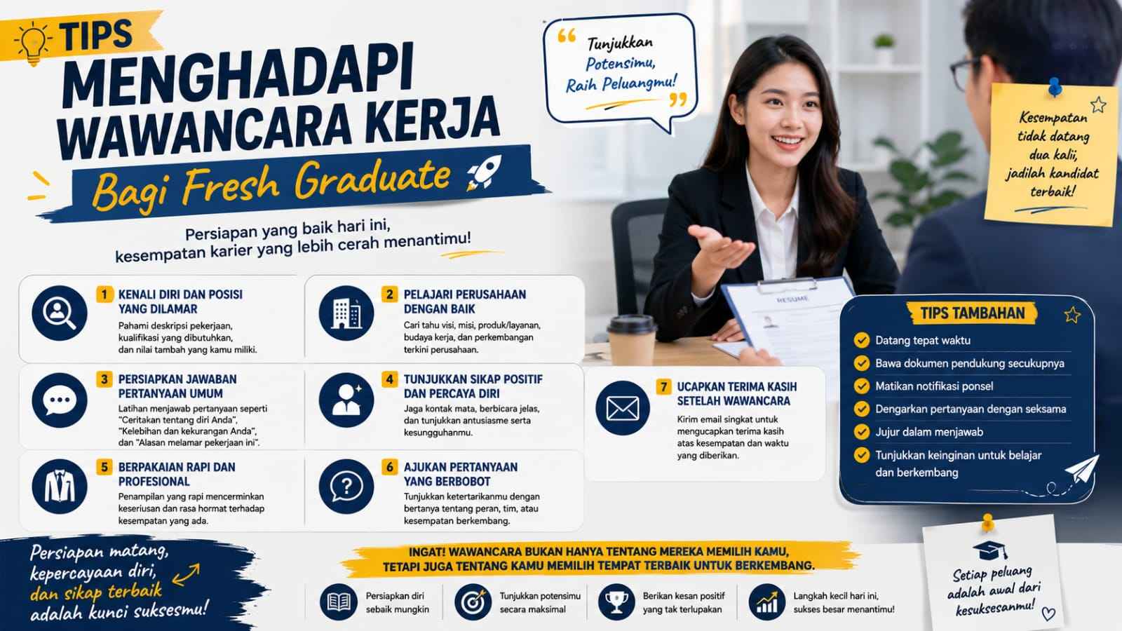 Tips Menghadapi Wawancara Kerja bagi Fresh Graduate