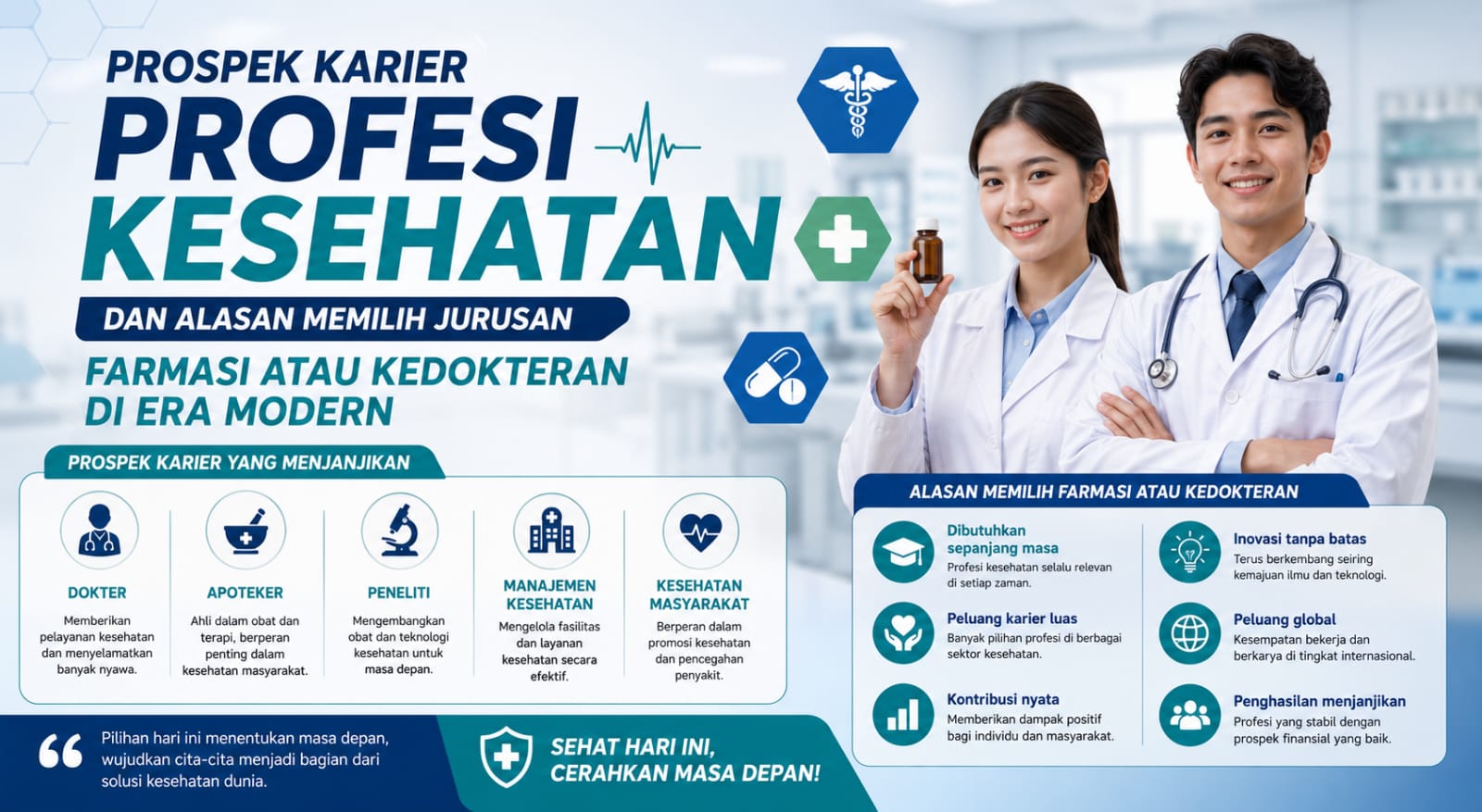 Peluang Karier Lulusan Farmasi dan Kedokteran di Era Kesehatan Modern