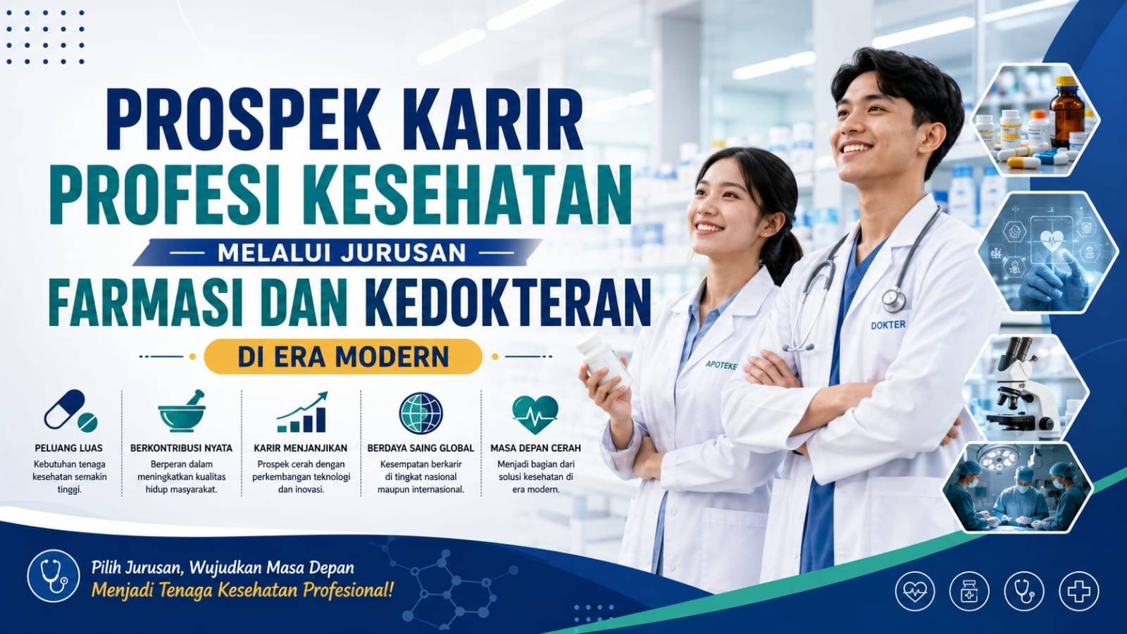 Prospek Karier Profesi Kesehatan Melalui Jurusan Farmasi dan Kedokteran di Era Modern