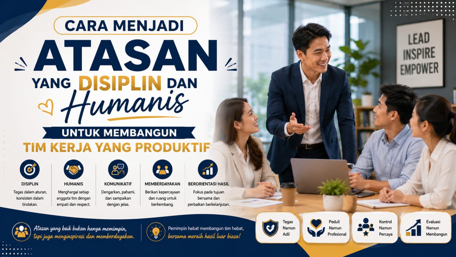 Cara Menjadi Atasan yang Disiplin dan Humanis untuk Membangun Tim Kerja yang Produktif 