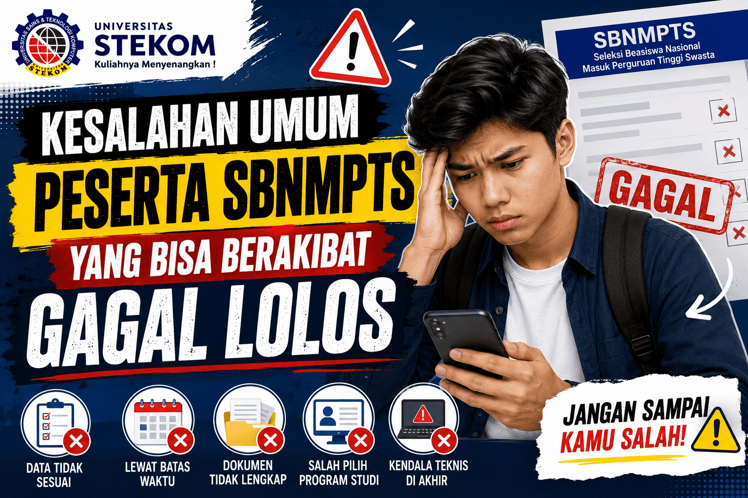 Kesalahan Umum Peserta SBNMPTS yang Bisa Berakibat Gagal Lolos