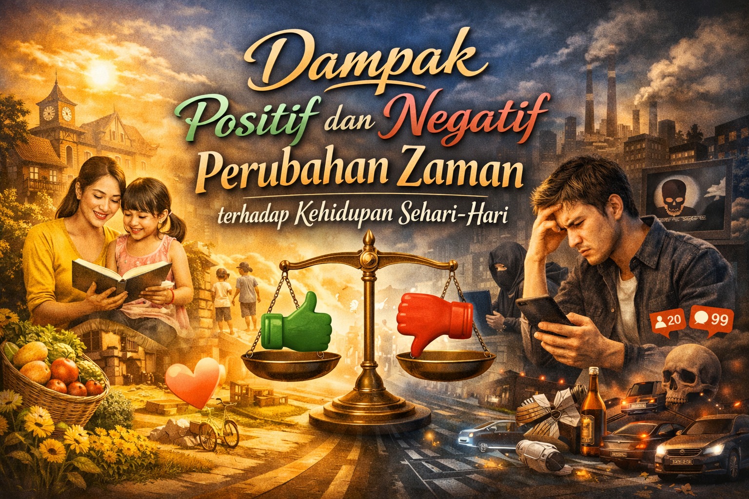 Dampak Positif dan Negatif Perubahan Zaman terhadap Kehidupan Sehari-Hari