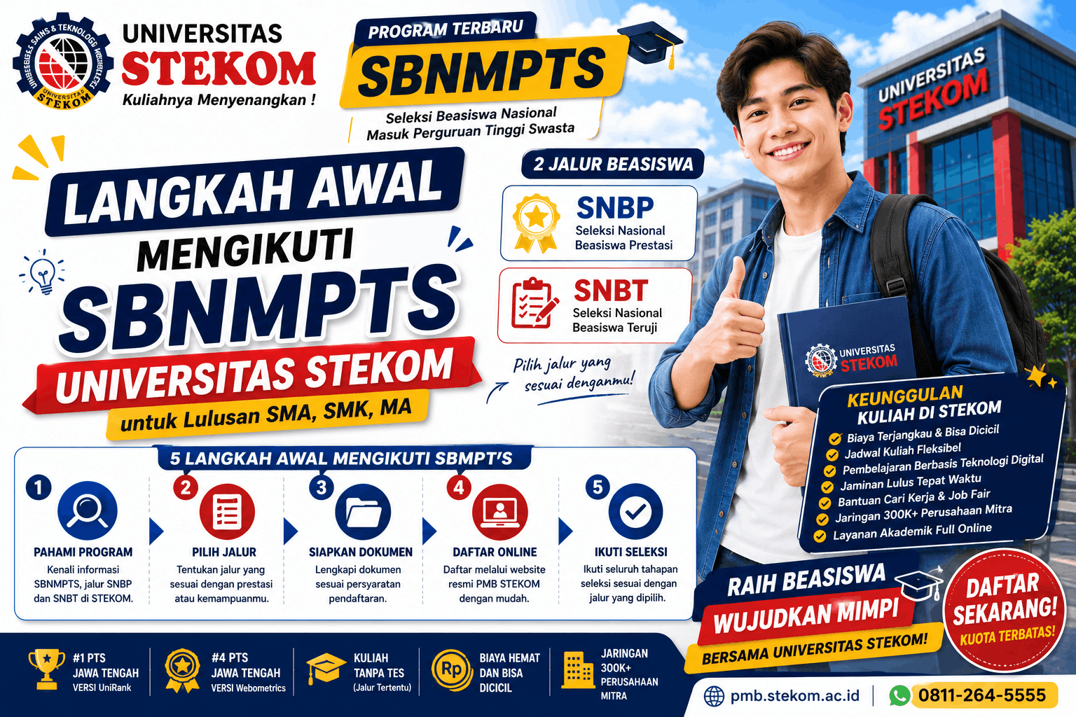 Langkah Awal Mengikuti SBNMPTS Universitas STEKOM untuk Lulusan SMA SMK MA