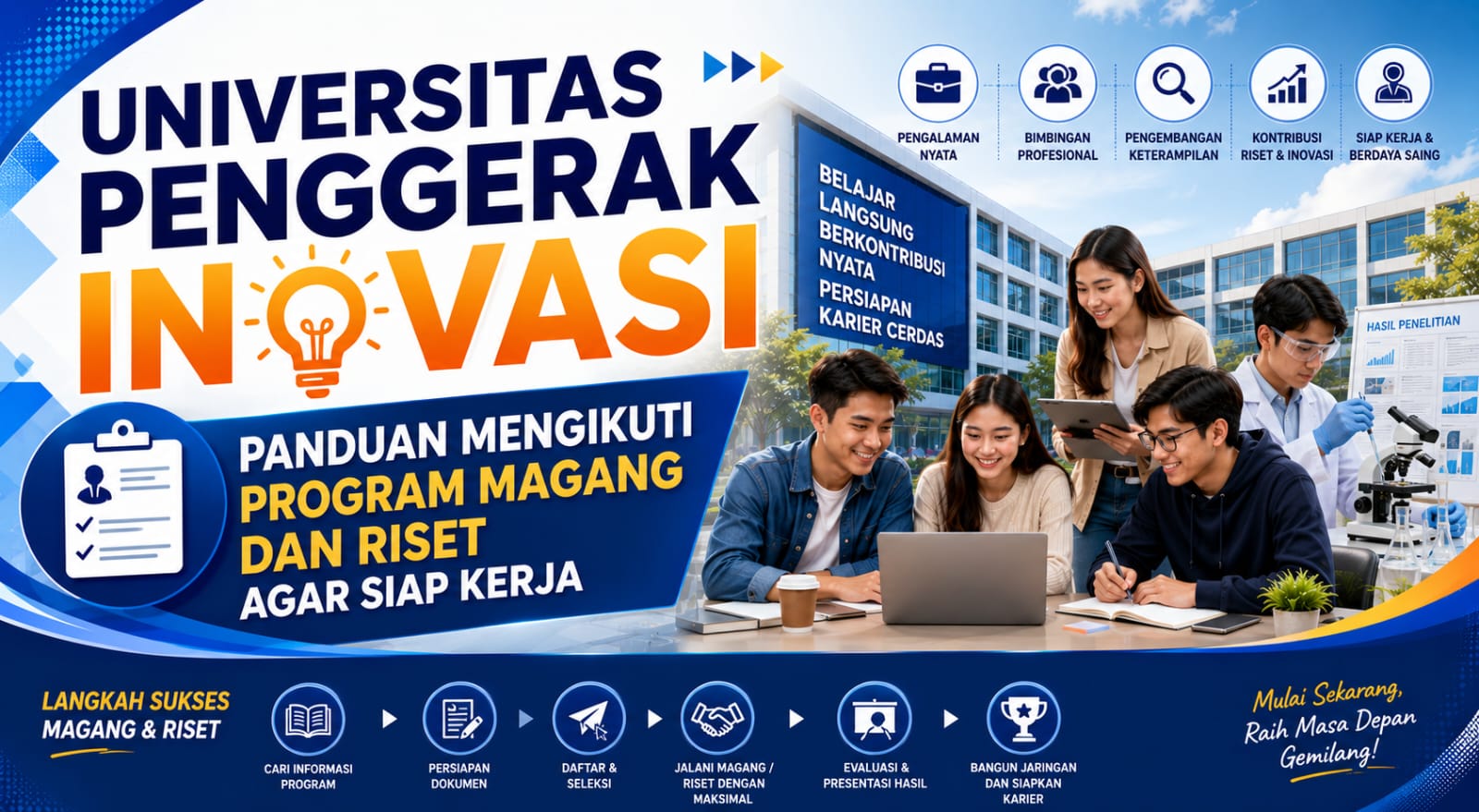 Universitas Penggerak Inovasi Panduan Mengikuti Program Magang dan Riset agar Siap Kerja