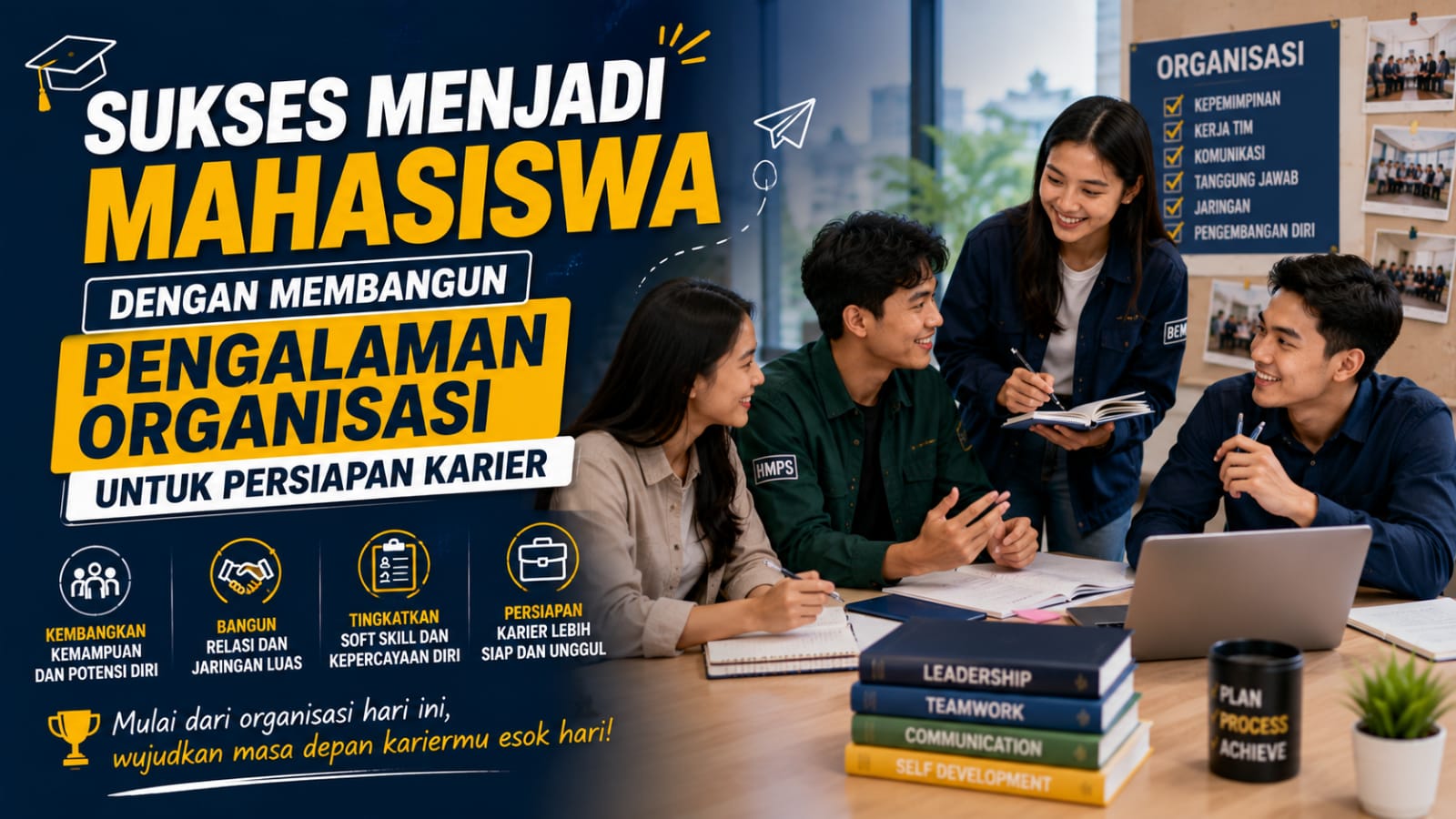 Sukses Menjadi Mahasiswa Dengan Membangun Pengalaman Organisasi Untuk Persiapan Karier