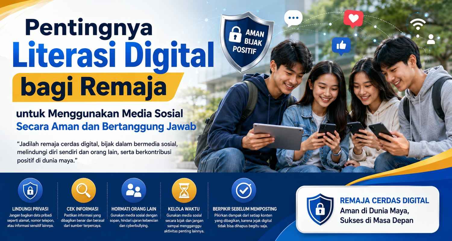 Pentingnya Literasi Digital bagi Remaja untuk Menggunakan Media Sosial Secara Aman dan Bertanggung Jawab