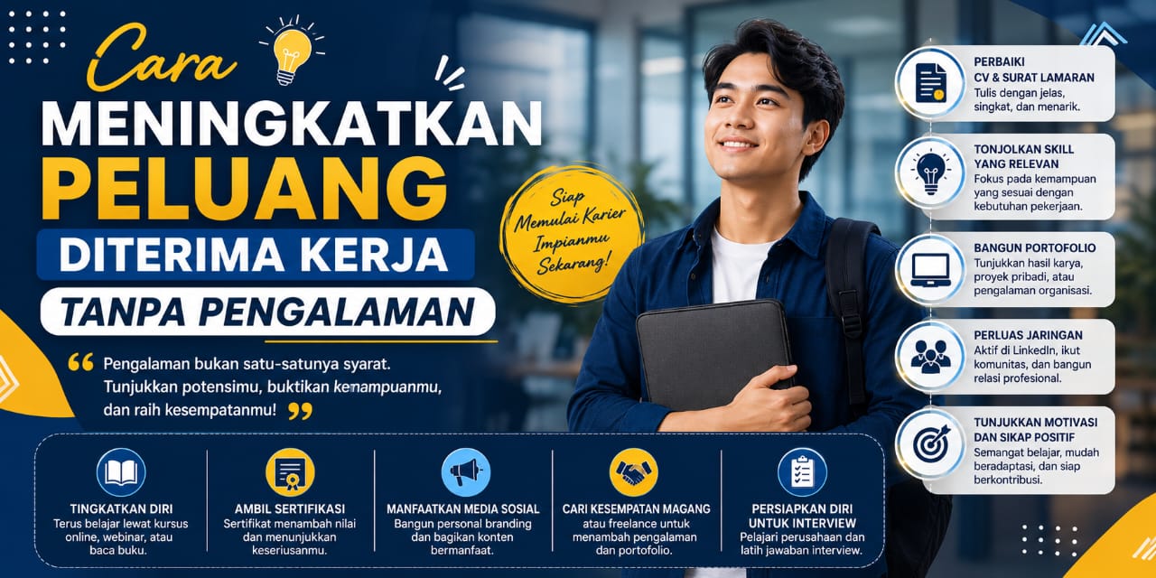 Cara Meningkatkan Peluang Diterima Kerja Tanpa Pengalaman
