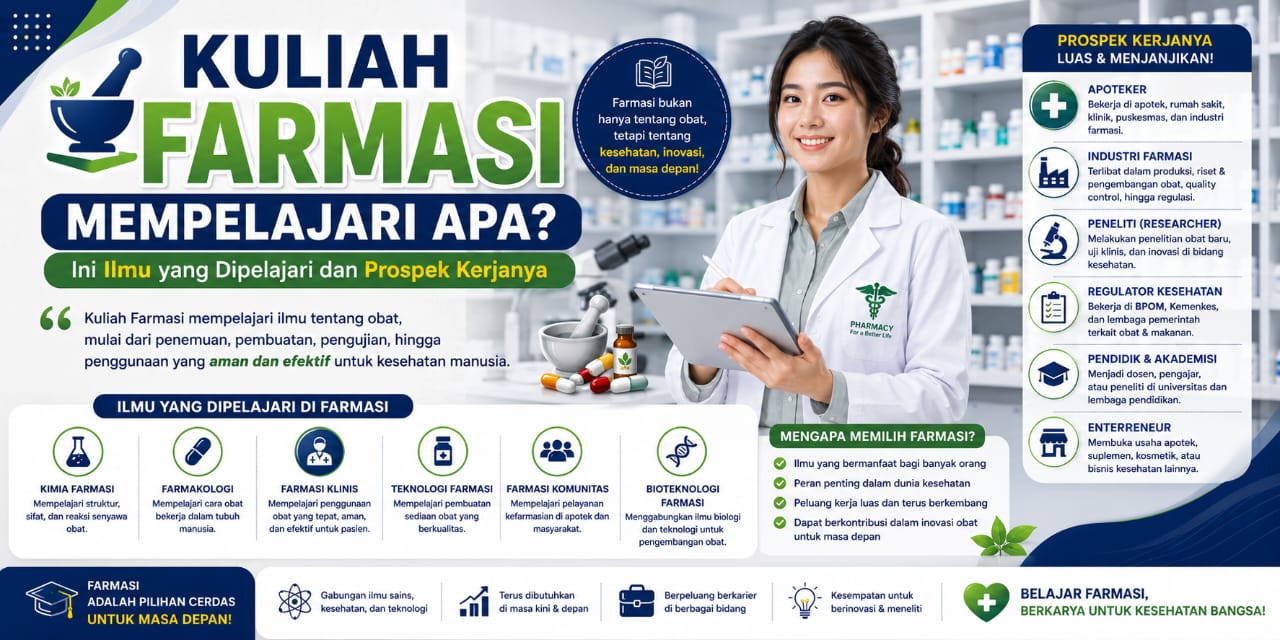 Kuliah Farmasi Mempelajari Apa? Ini Ilmu yang Dipelajari dan Prospek Kerjanya