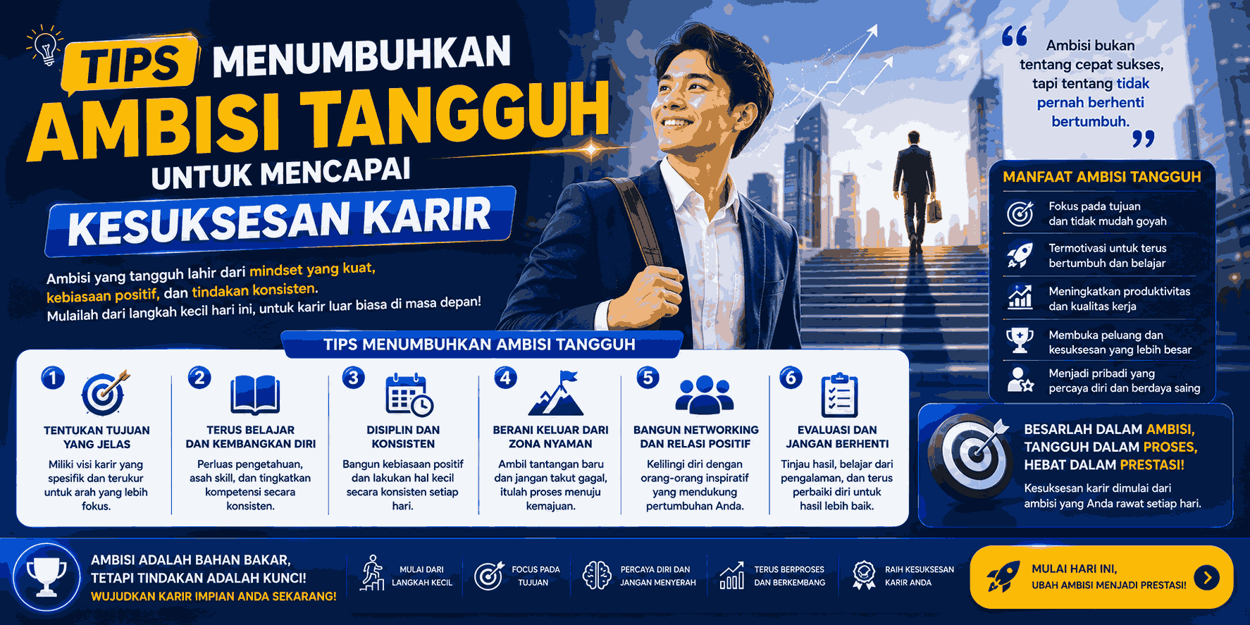 Tips Menumbuhkan Ambisi Tangguh untuk Mencapai Kesuksesan Karir
