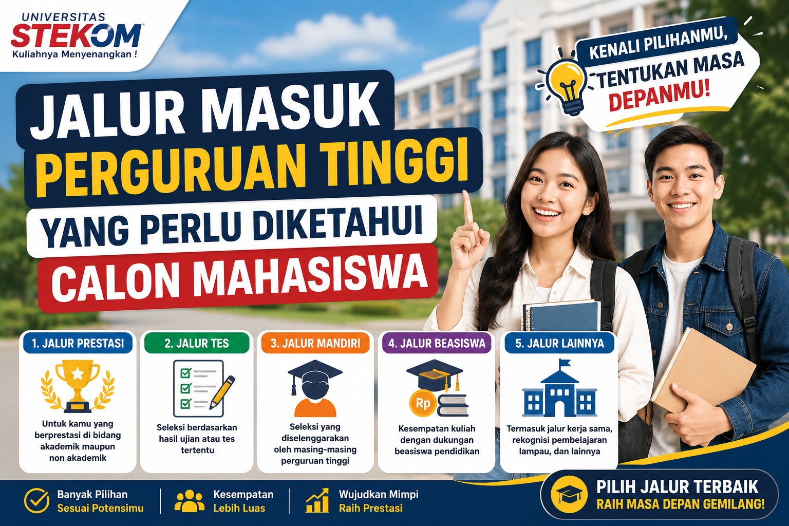Jalur Masuk Perguruan Tinggi yang Perlu Diketahui Calon Mahasiswa