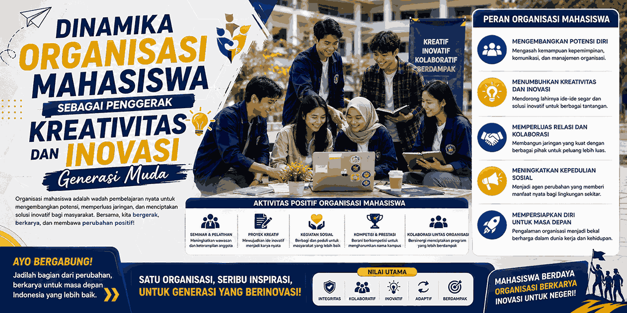 Dinamika Organisasi Mahasiswa Sebagai Penggerak Kreativitas dan Inovasi Generasi Muda