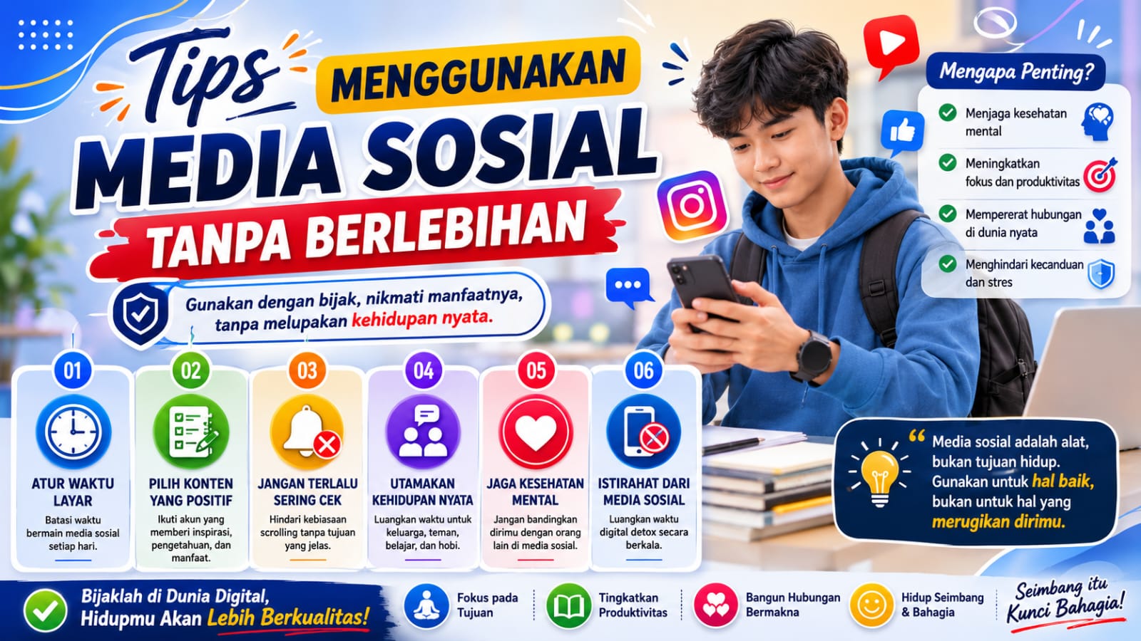 Tips Menggunakan Media Sosial Tanpa Berlebihan