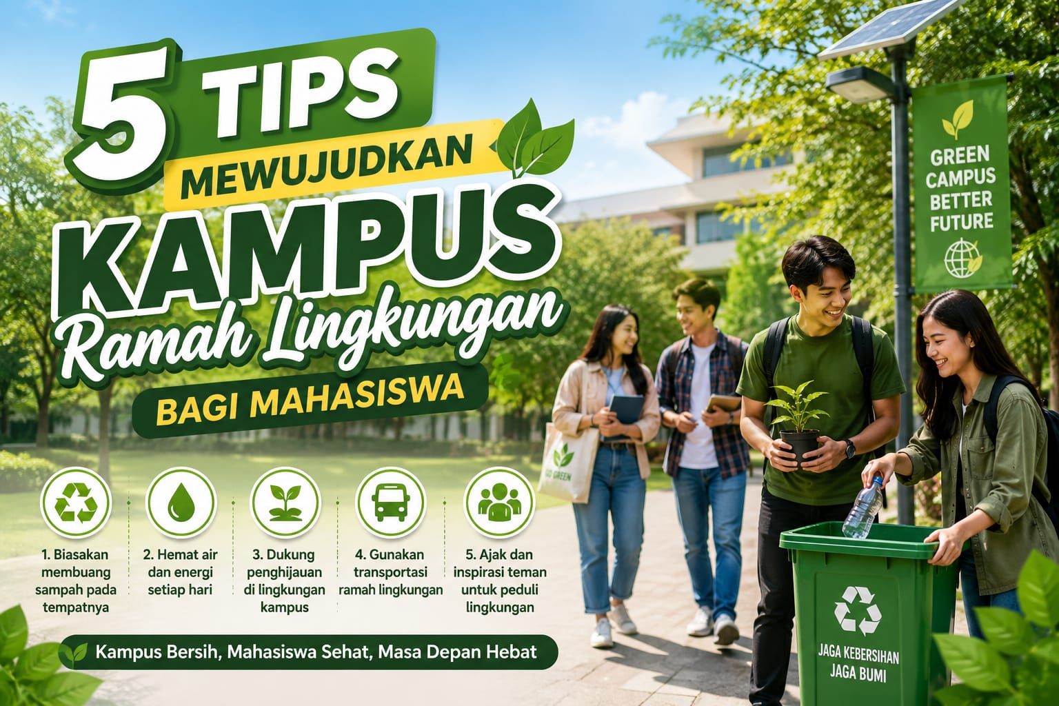 5 Tips Mewujudkan Kampus Ramah Lingkungan Bagi Mahasiswa