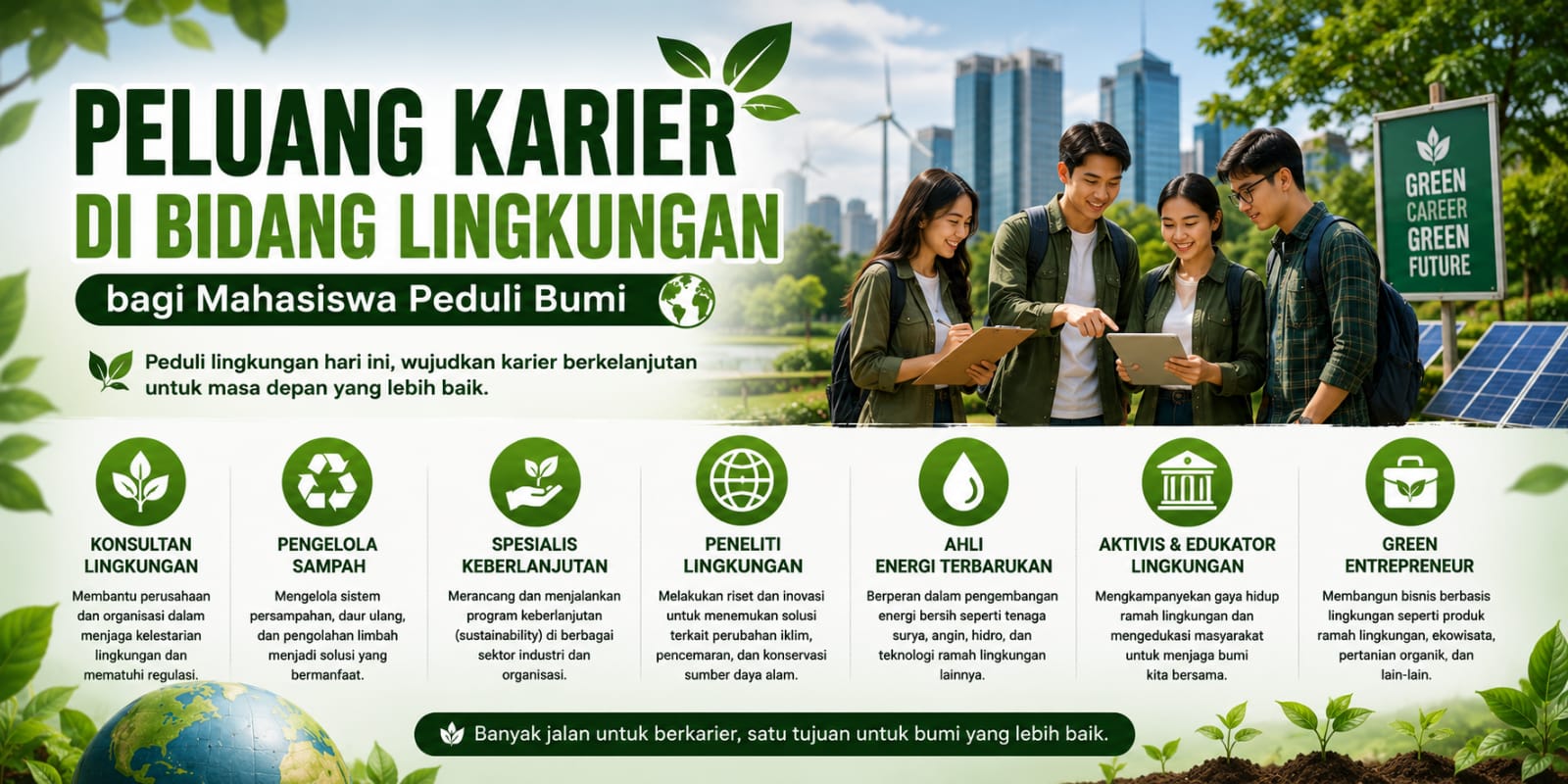 Peluang Karier Di Bidang Lingkungan Bagi Mahasiswa Peduli Bumi