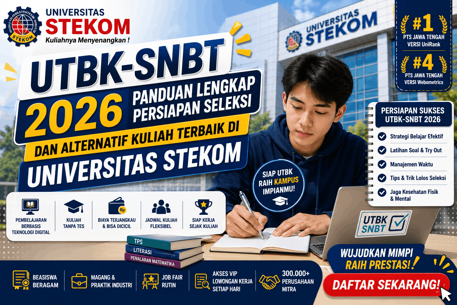 UTBK-SNBT 2026 Panduan Lengkap Persiapan Seleksi dan Alternatif Kuliah Terbaik di UNIVERSITAS STEKOM