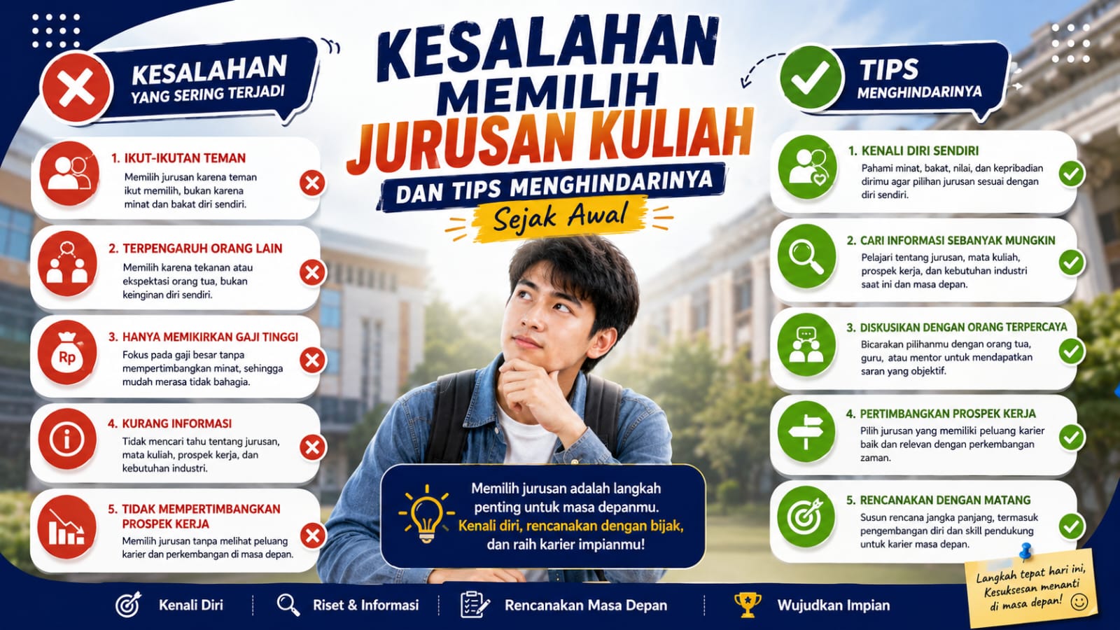 Kesalahan Memilih Jurusan Kuliah dan Tips Menghindarinya Sejak Awal