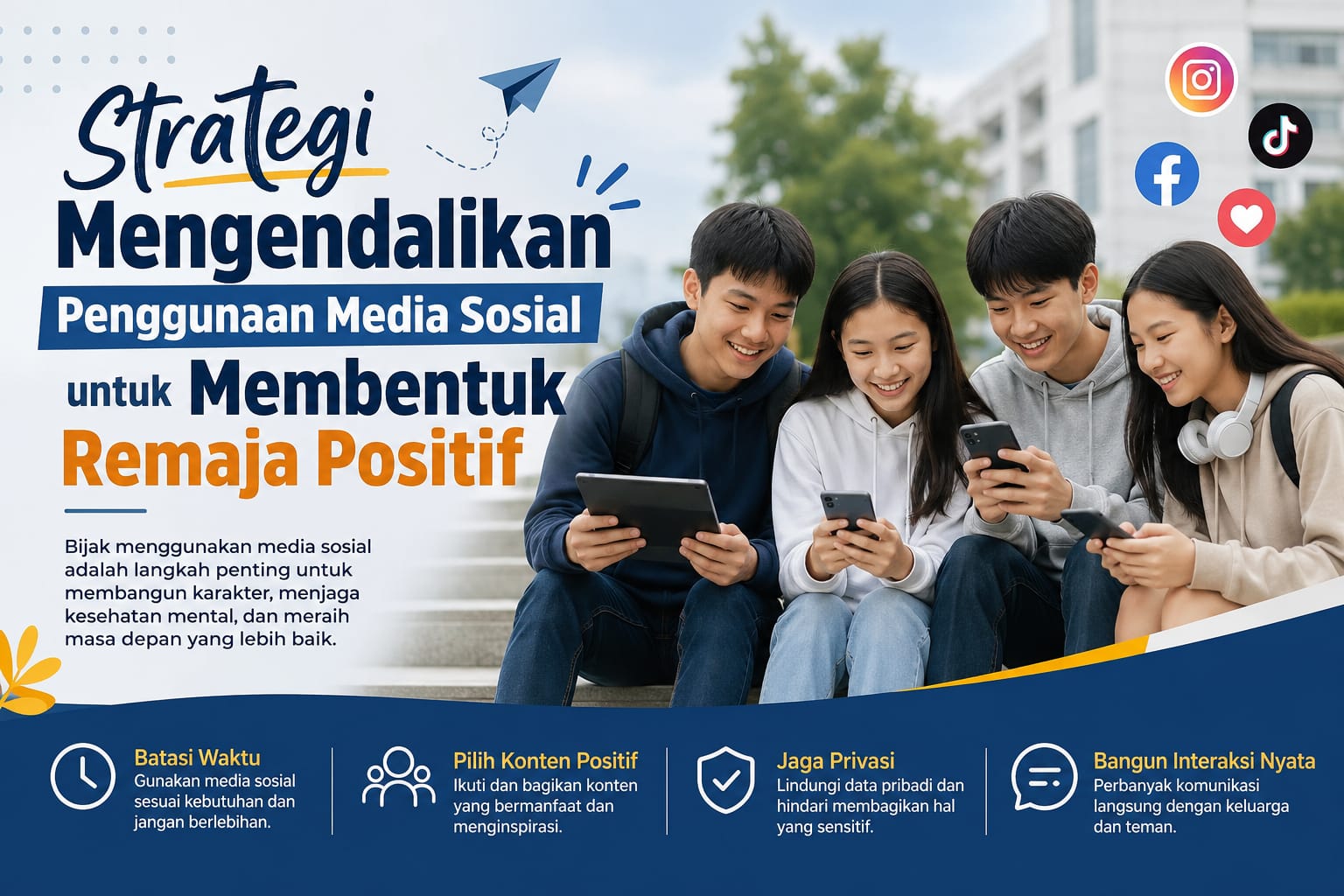 Strategi Mengendalikan Penggunaan Media Sosial Untuk Membentuk Remaja Positif
