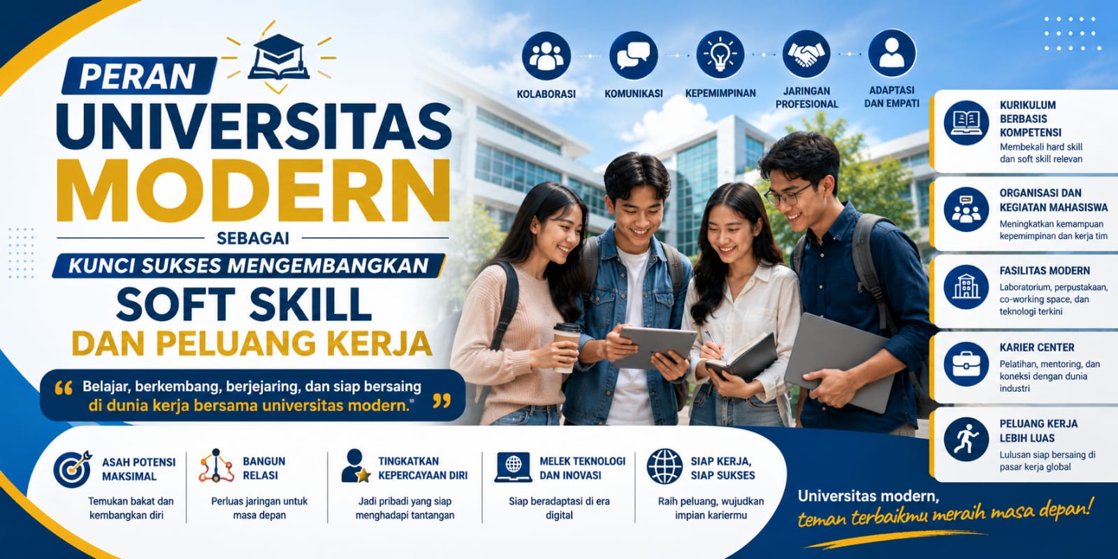 Peran Universitas Modern Sebagai Kunci Sukses Mengembangkan Soft Skill Dan Peluang Kerja