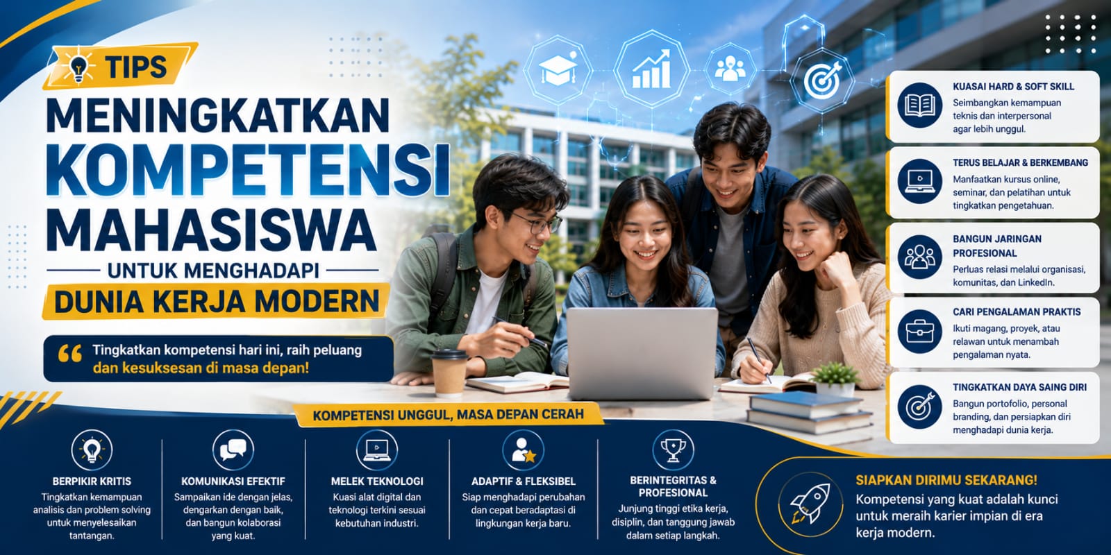 Tips Meningkatkan Kompetensi Mahasiswa Untuk Menghadapi Dunia Kerja Modern
