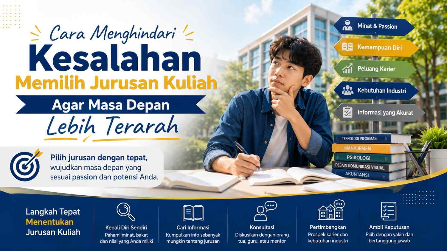 Cara Menghindari Kesalahan Memilih Jurusan Kuliah Agar Masa Depan Lebih Terarah