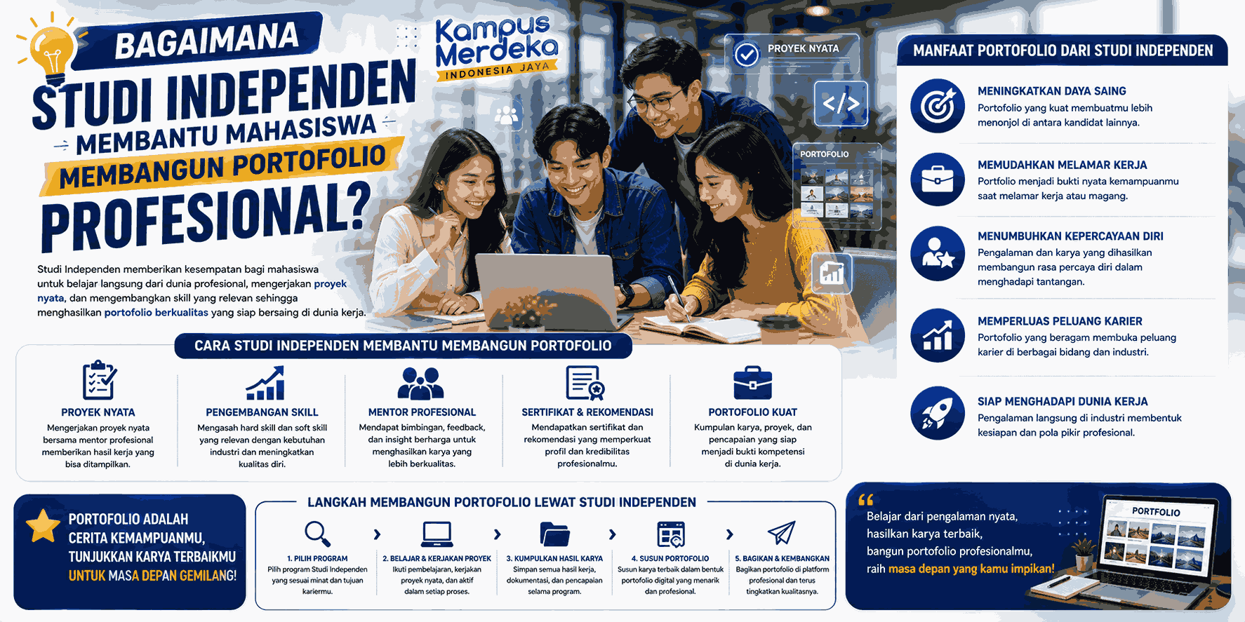 Bagaimana Studi Independen Membantu Mahasiswa Membangun Portofolio Profesional?