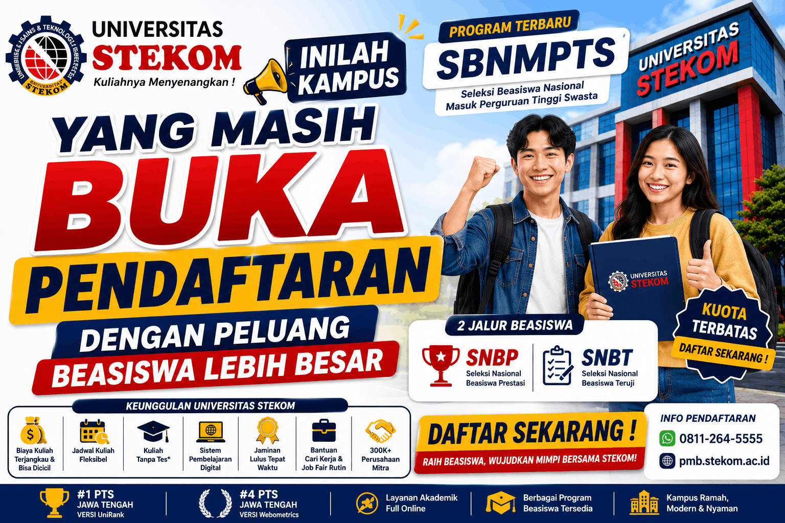 Inilah Kampus yang Masih Buka Pendaftaran dengan Peluang Beasiswa Lebih Besar