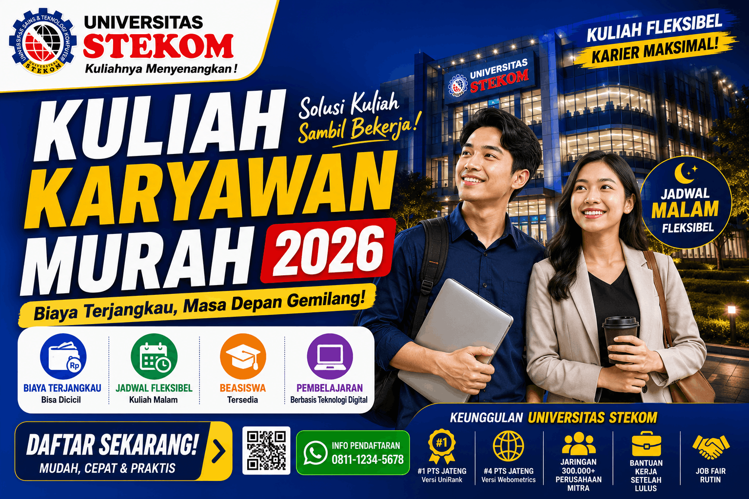 Kuliah Karyawan Murah 2026 Solusi Kuliah Sambil Bekerja dengan Biaya Terjangkau di UNIVERSITAS STEKOM
