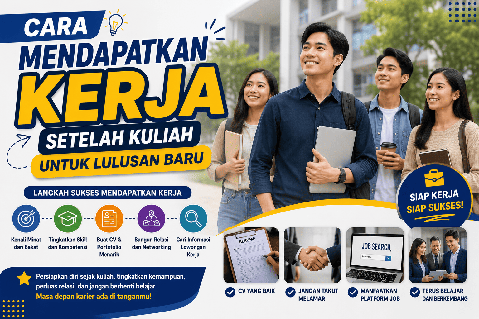 Cara Mendapatkan Kerja Setelah Kuliah untuk Lulusan Baru