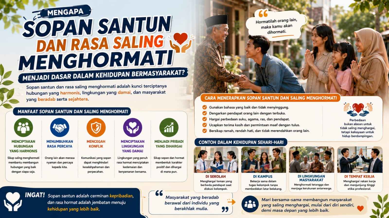 Mengapa Sopan Santun dan Rasa Saling Menghormati Menjadi Dasar dalam Kehidupan Bermasyarakat?