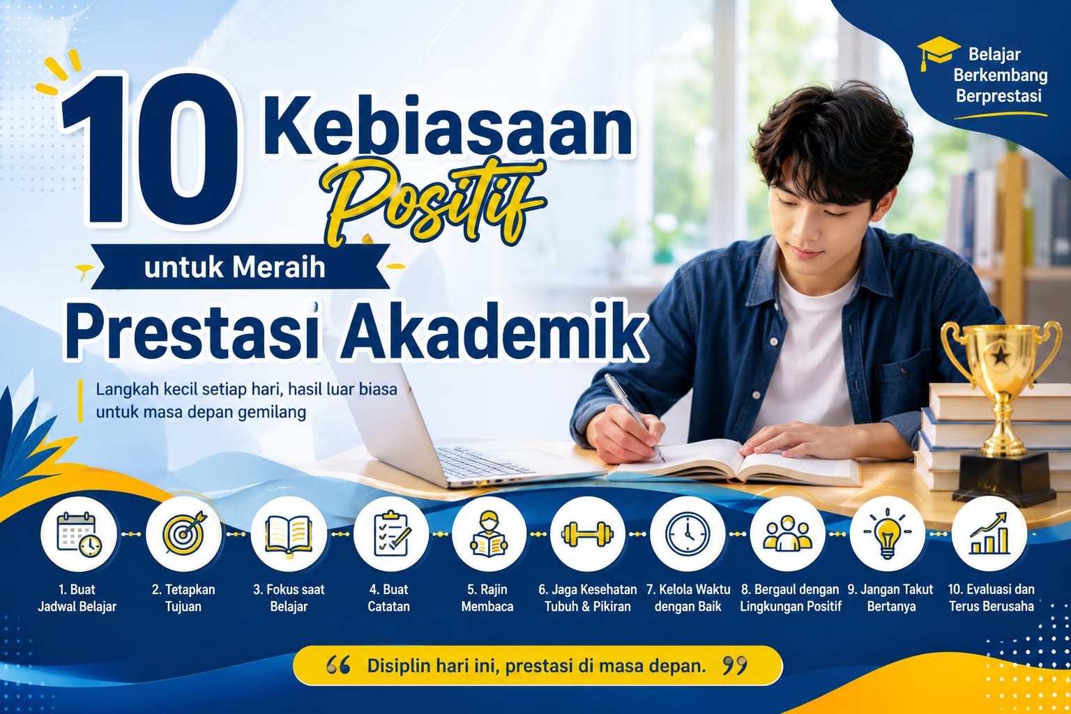10 Kebiasaan Positif Untuk Meraih Prestasi Akademik