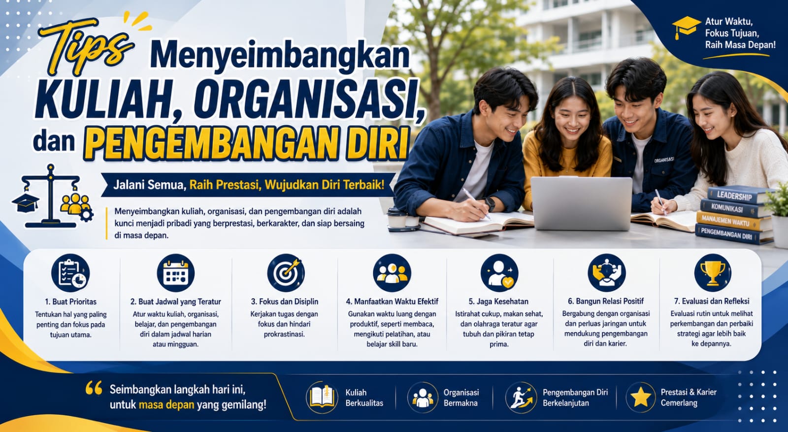 Tips Menyeimbangkan Kuliah Organisasi Dan Pengembangan Diri