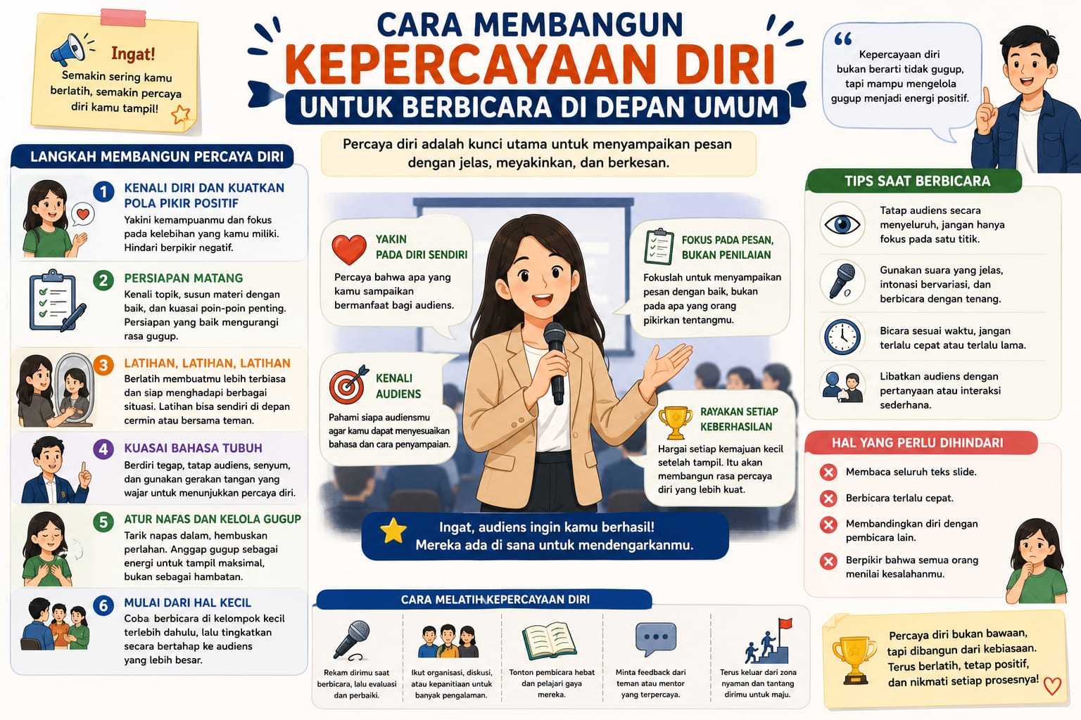 Cara Membangun Kepercayaan Diri Untuk Berbicara Di Depan Umum