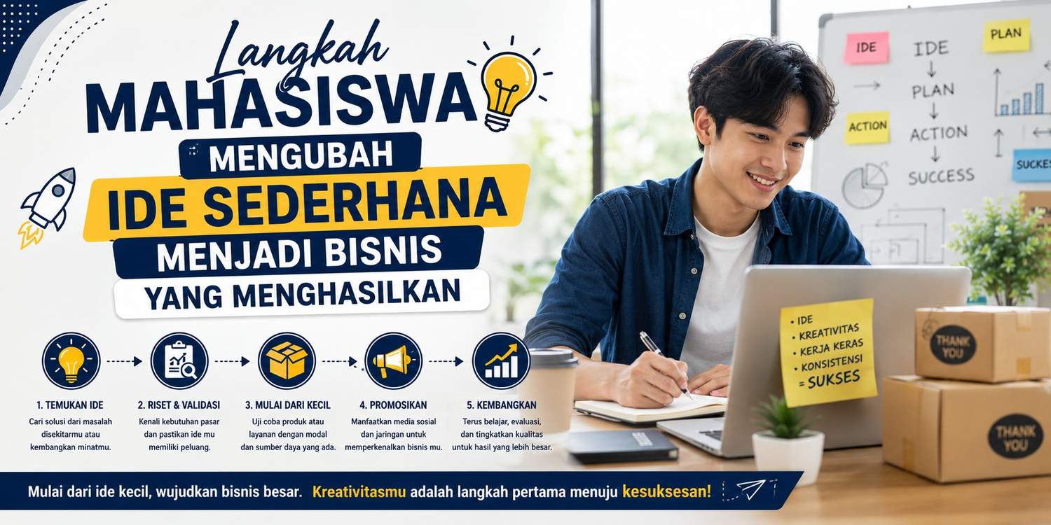 Langkah Mahasiswa Mengubah Ide Sederhana Menjadi Bisnis yang Menghasilkan