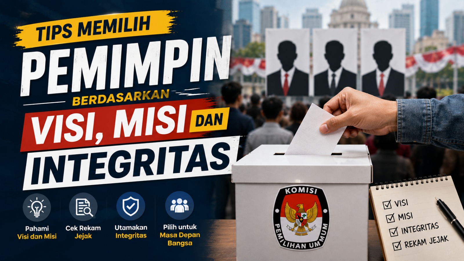 Tips Memilih Pemimpin Berdasarkan Visi Misi dan Integritas