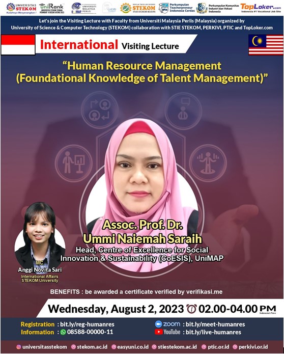INTERNATIONAL VISITING LECTURE Human Resource Management (Foundational Knowledge of Talent Management)