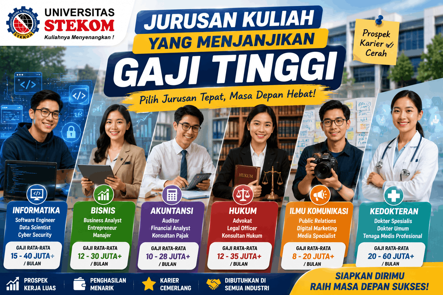 Jurusan Kuliah yang Menjanjikan Gaji Tinggi
