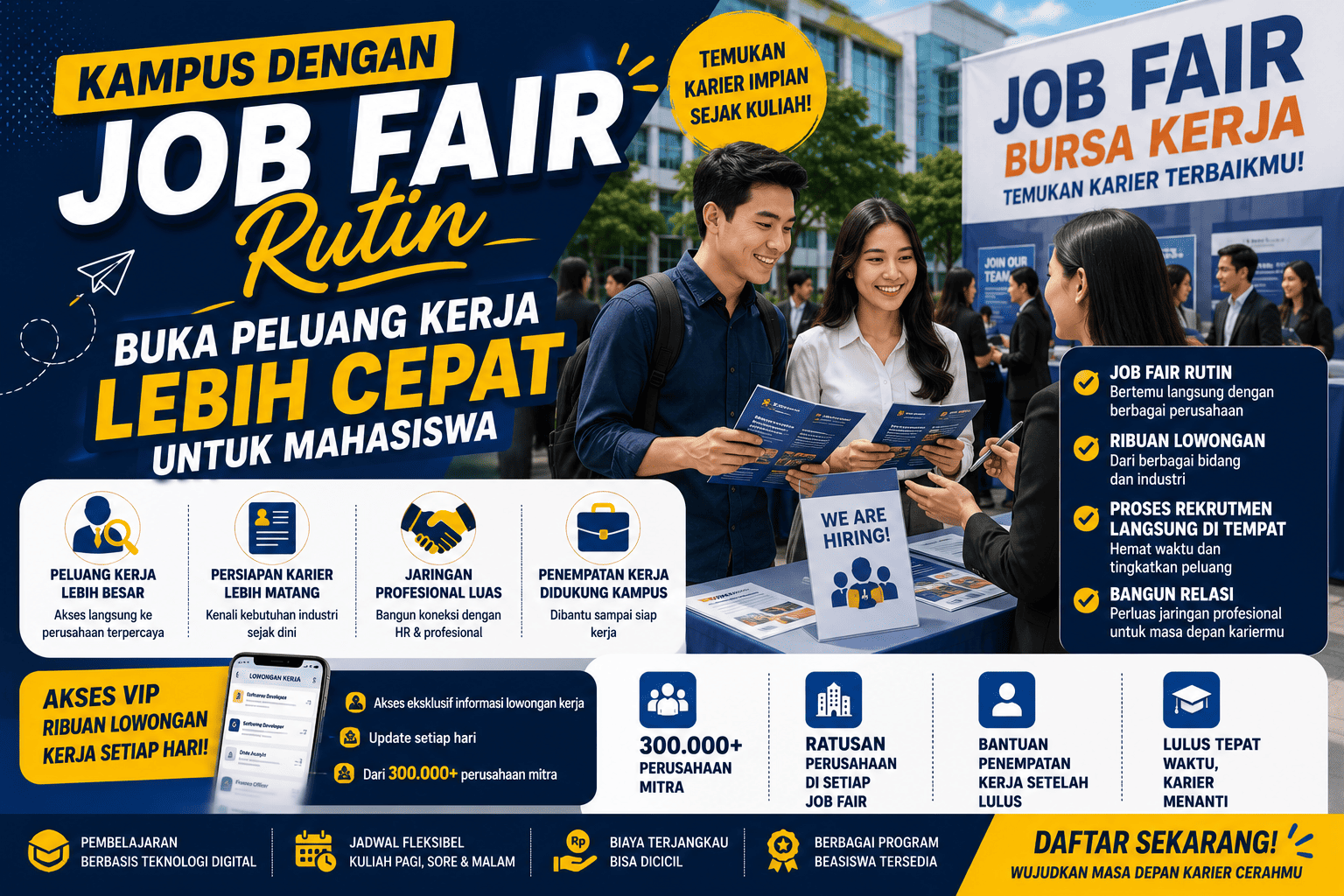 Kampus dengan Job Fair Rutin Buka Peluang Kerja Lebih Cepat untuk Mahasiswa