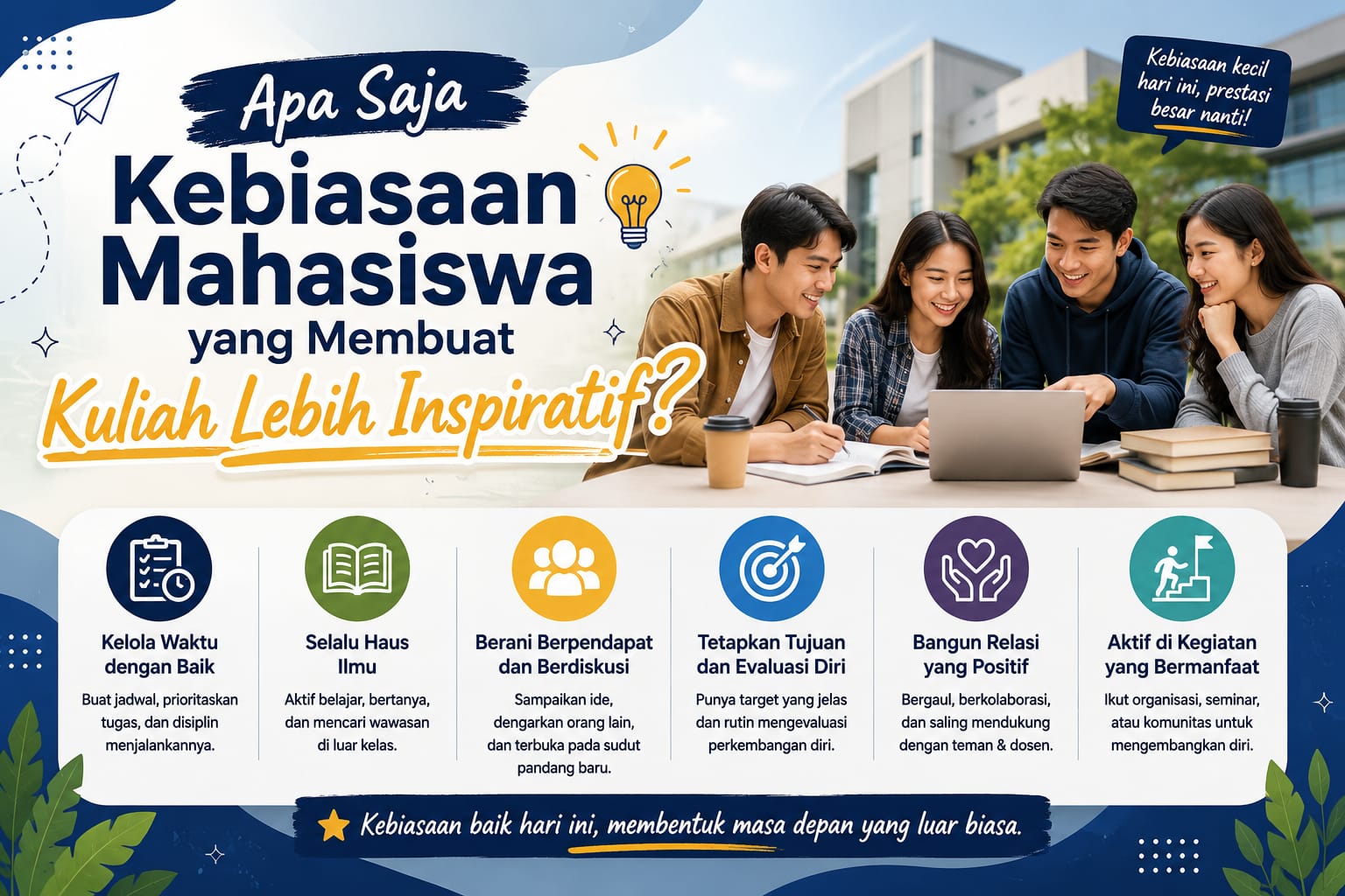 Apa Saja Kebiasaan Mahasiswa yang Membuat Kuliah Lebih Inspiratif?