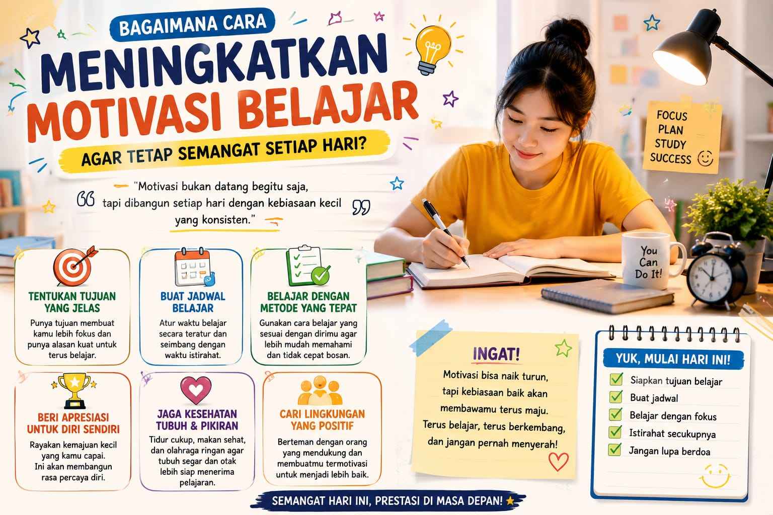 Bagaimana Cara Meningkatkan Motivasi Belajar Agar Tetap Semangat Dan Konsisten Setiap Hari?