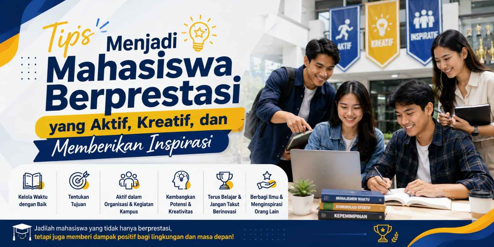 Tips Menjadi Mahasiswa Berprestasi yang Aktif, Kreatif, dan Memberikan Inspirasi