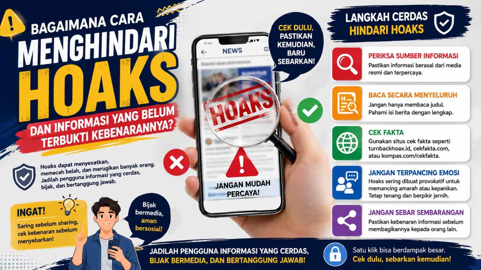 Bagaimana Cara Menghindari Penyebaran Hoaks Dan Informasi Yang Belum Terbukti Kebenarannya?
