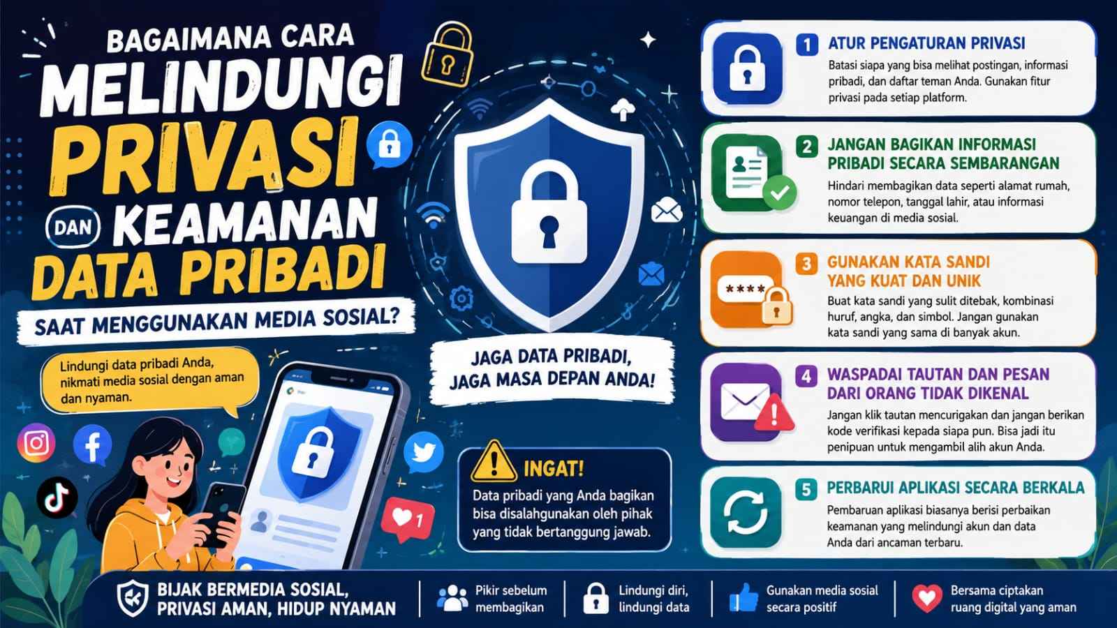 Bagaimana Cara Melindungi Privasi Dan Keamanan Data Pribadi Saat Menggunakan Media Sosial?