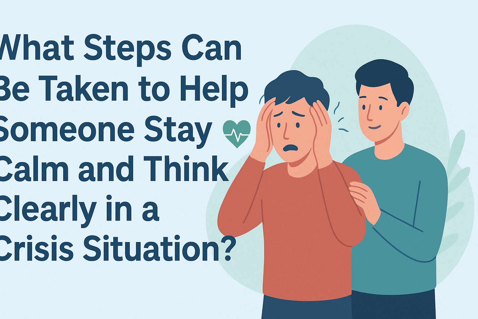 What Steps Can Be Taken to Help Someone Stay Calm and Think Clearly in a Crisis Situation?