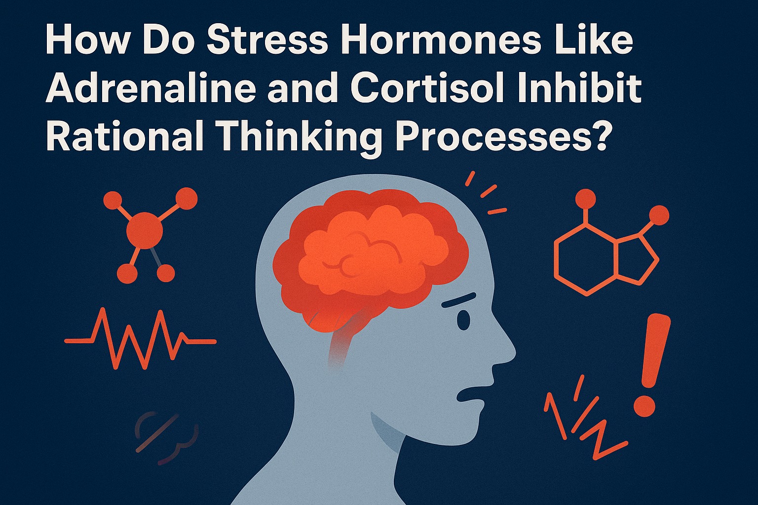 How Do Stress Hormones Like Adrenaline and Cortisol Inhibit Rational Thinking Processes?