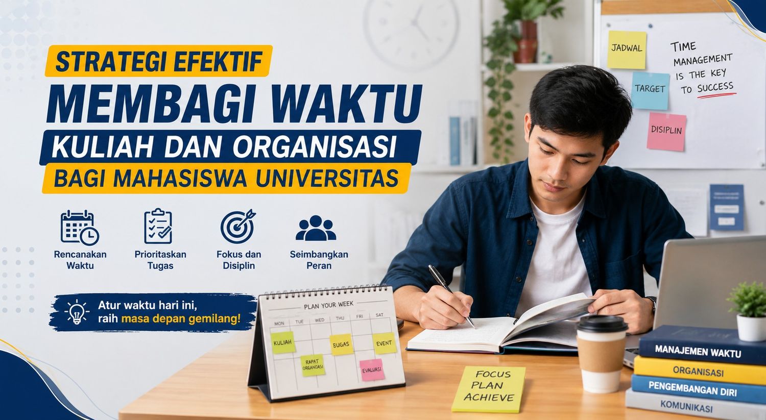 Strategi Efektif Membagi Waktu Kuliah dan Organisasi bagi Mahasiswa Universitas