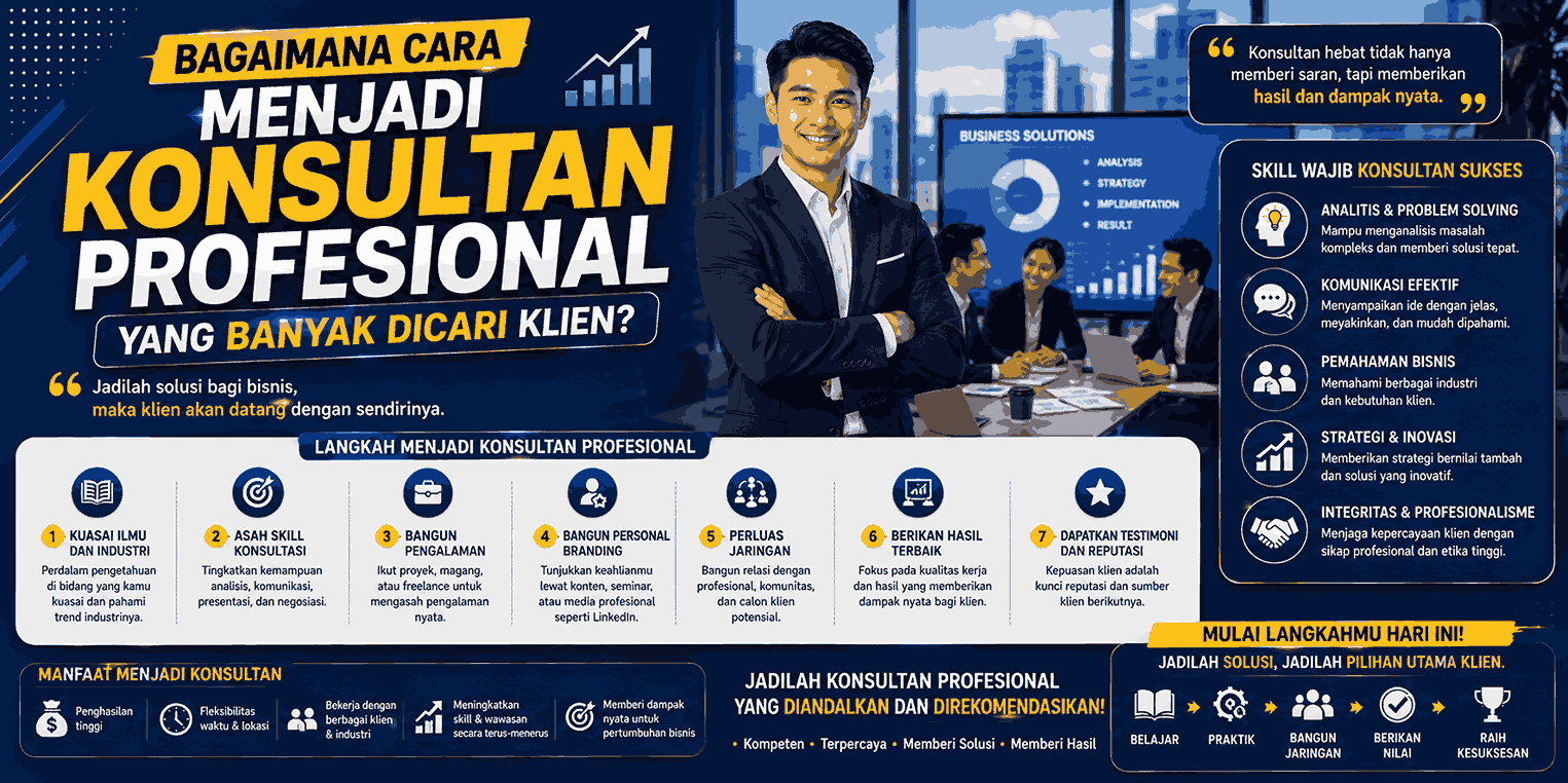 Bagaimana Cara Menjadi Konsultan Profesional yang Banyak Dicari Klien?